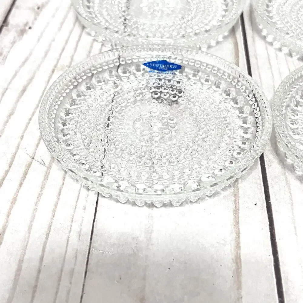 Nuutajarvi Oiva Toikka for Arabia Wartsila Finland Kastehelmi Dewdrop Coasters 6